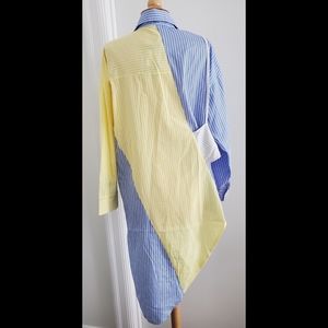 Shirt Asymmetrical Long Colorblock Miamisty‎ Size S